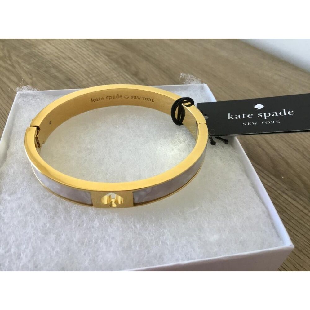 Kate Spade Hole Punch Spade Hinge Bangle Bracelet NWT $99